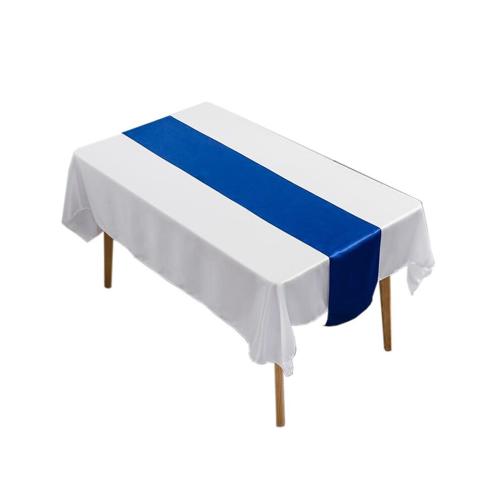 (Royal Blue) Red Satin Table Runners Wedding Event Banquet Home Decor Tablecloth