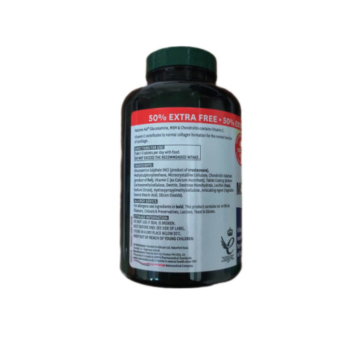 Natures Aid NATURES AID GLUCOSAMINE MSM & CHONDROITN (135 TABLETS) 1