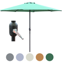(Green) GlamHaus Garden Patio Table Parasol 2.7M