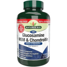 NATURES AID GLUCOSAMINE MSM & CHONDROITN (135 TABLETS) X 2