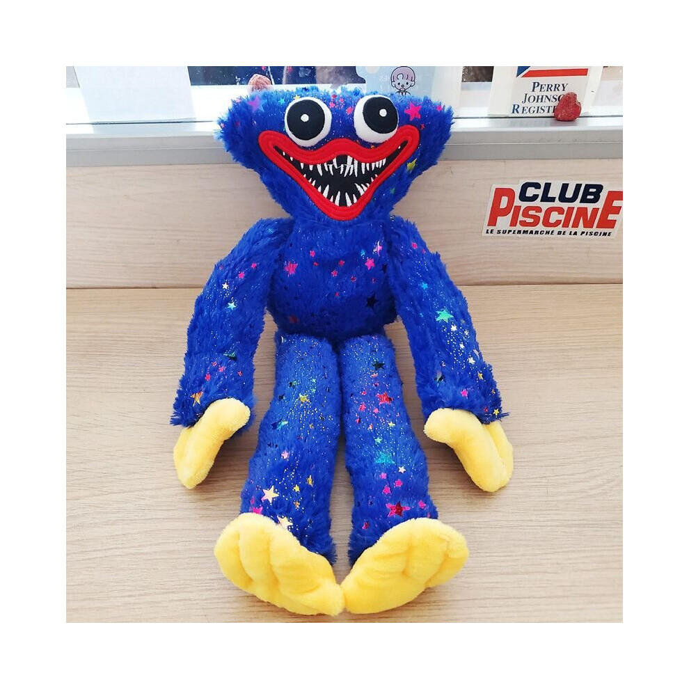 (Blue) 40Cm Huggy Wuggy Plush Toy Soft Stuffed Poppy Playtime Horror Doll Kid Gift Blue