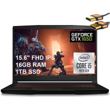 MSI GF63 Thin Gaming Laptop 15.6" FHD IPS Display 10th Gen Intel Quad-Core i5-10300H (Beats i7-8750H) 16GB RAM 1TB SSD GeForce GTX 1650 4GB ..