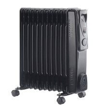 NRG 2500W Oil-Filled Radiator with 11 Fin, Adjustable Thermostat & 3 Power Settings - Portable 63x50x24cm (OR-A07S-11B)