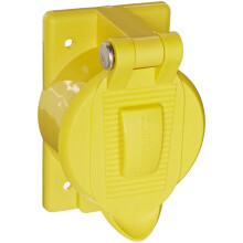 Hubbell Wiring Device-Kellems Cover, Weatherproof, Yellow (HBL77CM74WO)