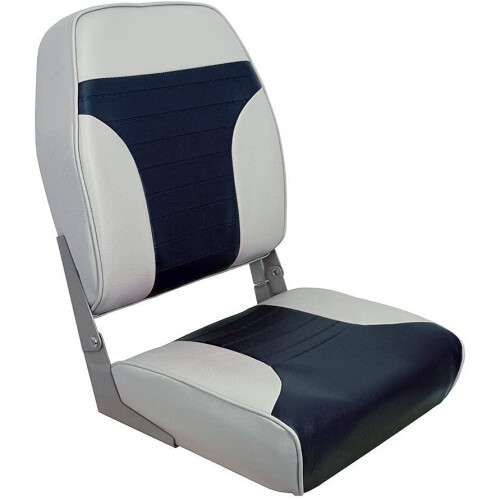 Springfield 1040661 Gray/Blue Economy Folding High Back Chair