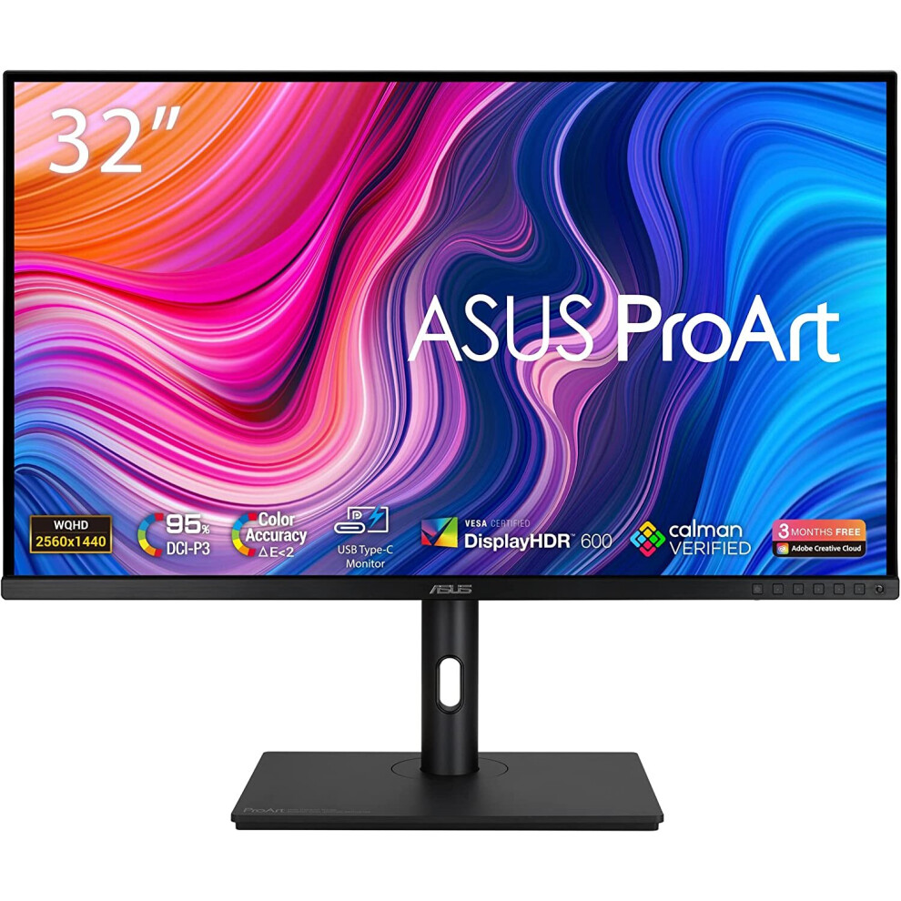 New Asus Proart Display 32” 1440P Monitor (Pa328cgv) - Qhd (2560 X 1440), Ips, 165Hz, 95% Dci-P3, 100% Srgb/Rec.709, Δe < 2, Calman Verified, ‎Pa328cgv