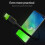Green Cell Cable Ray USB-A - USB-C LED verde 2m QC 3.0 ricarica rapida 7