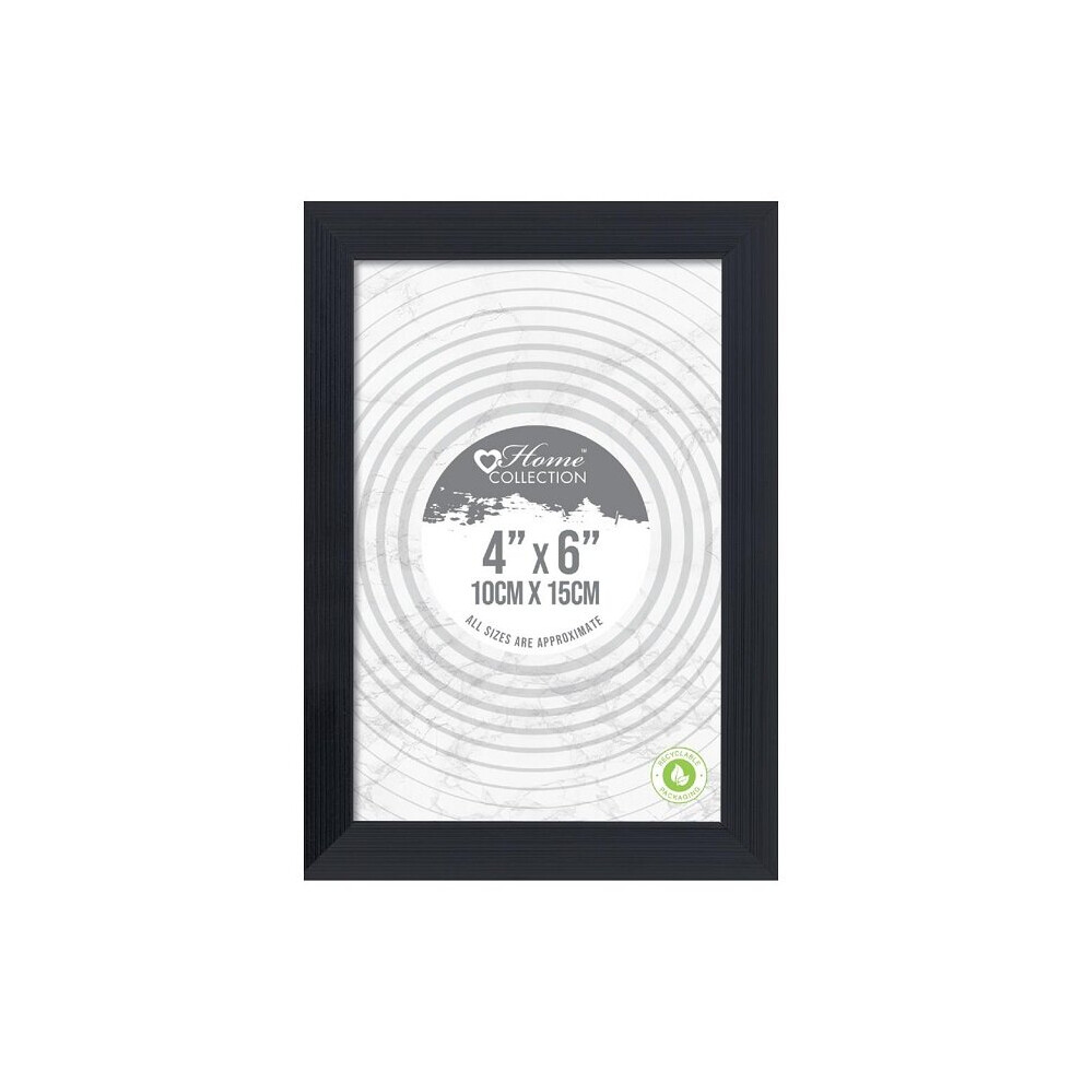 (6" x 4") Black Modern Photo Picture Frame 6x4 5x7 8x6 10x8 A4 Certificate Hanging & Stand