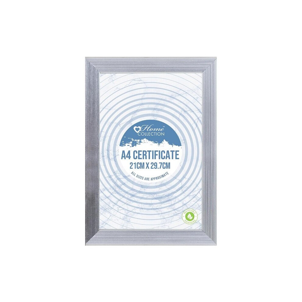 (A4 Certificate) Silver Modern Photo Picture Frame 6x4 5x7 8x6 10x8 A4 Certificate Hanging & FS