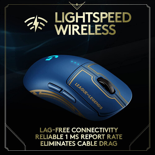 Logitech Logitech G PRO Wireless Gaming Mouse - LIGHTSPEED, HERO 25K Sensor, 25,600 DPI, RGB, 4 - 8 Programmable Buttons, Ambidextrous,... 2