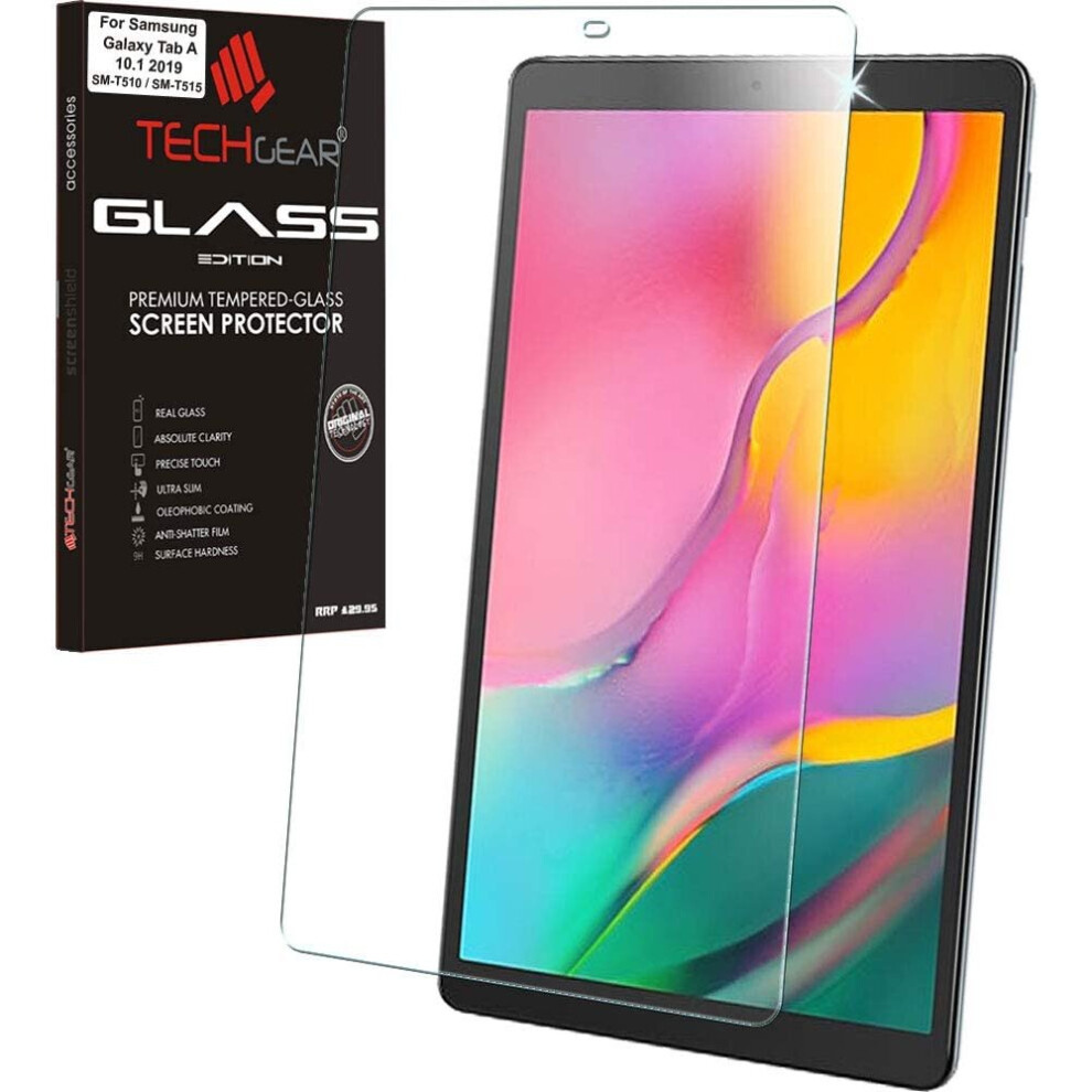 Techgear Glass Edition Screen Protector Compatible With Samsung Galaxy Tab A 10.1" 2019 (Sm-T510 / Sm-T515), Tempered Glass...