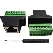 zdyCGTime RJ45 Female Plug to 8P 8C Female Bolt Screw Type terminals Ethernet Net Network Plug Cable for AV CCTV UTP DVR Cat5...