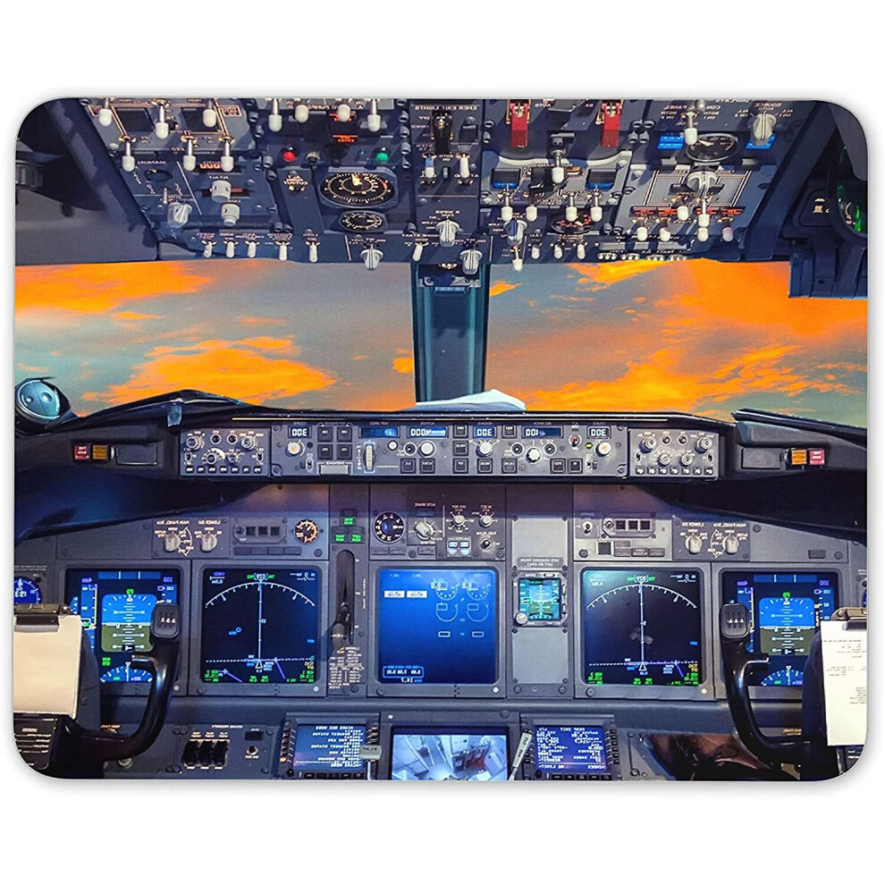 Flight Deck Aeroplane Cockpit Mouse Mat Pad - Commercial Computer #16297 7625822650221