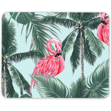 Tropical Pink Flamingo Mouse Mat Pad - Palm Tree Jungle Bird PC Fun #14973