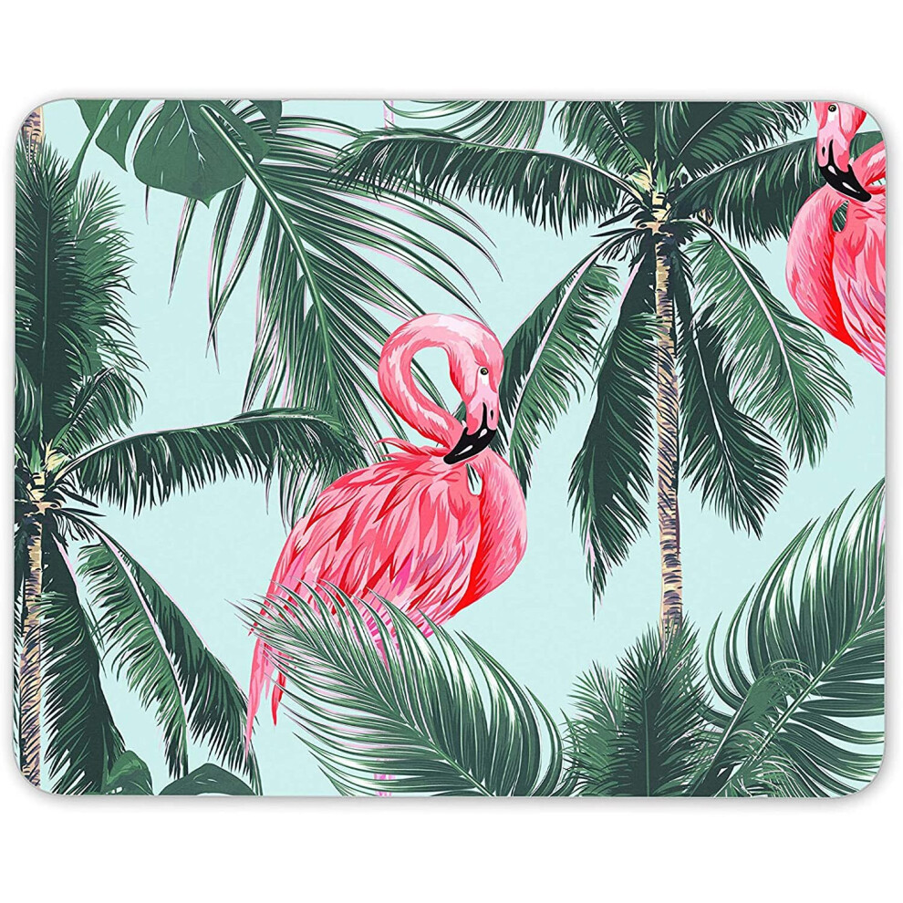 Tropical Flamingo Mouse Mat Pad - Palm Tree Jungle Bird Pc Fun #14973 Pink 7625850837984