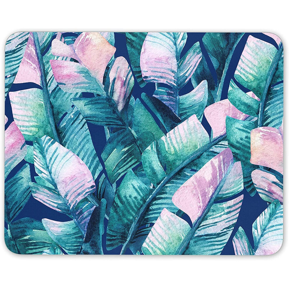 Pastel Water Colour Banana Leaf Mouse Mat Pad - Tropical Jungle Pc #14705 7625848134866