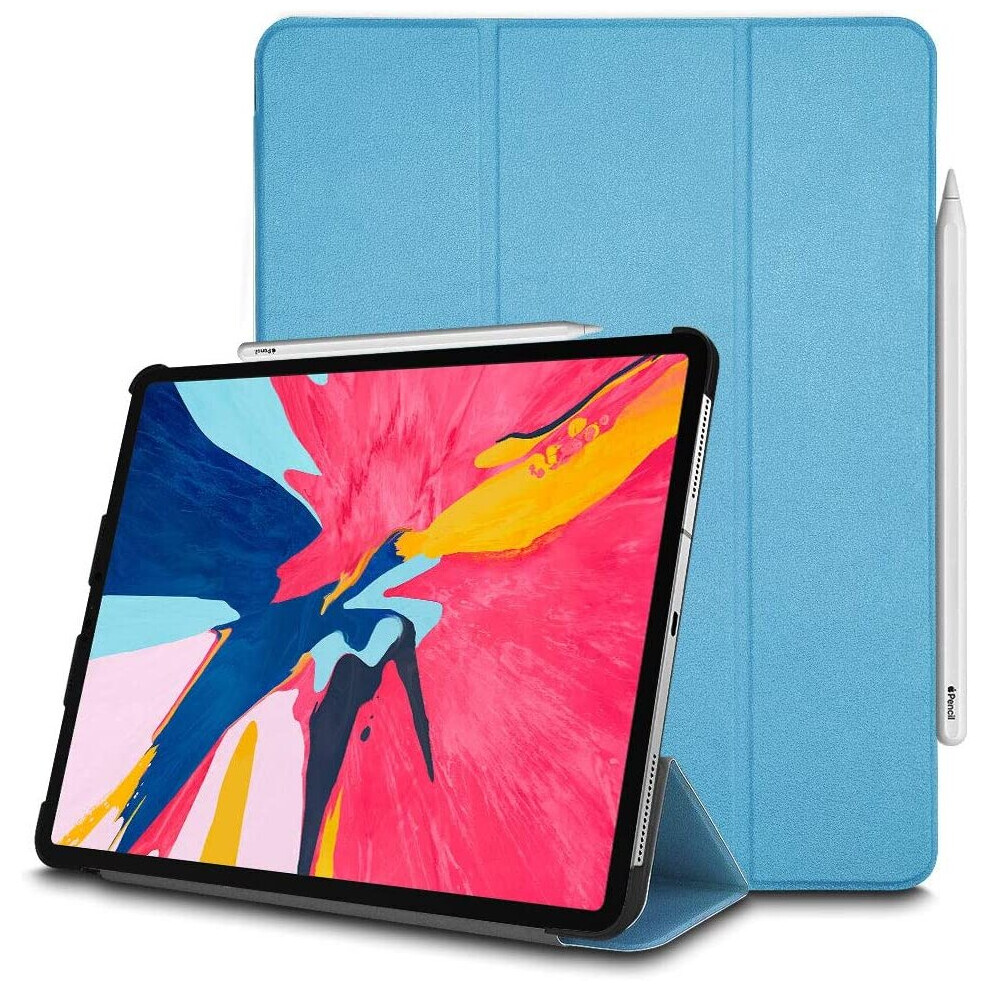 Techgear Smart Case Fits New Apple Ipad Pro 12.9 2018, [Apple Pencil Compatible] Smart Case Tri-Fold Stand Cover With Corner...