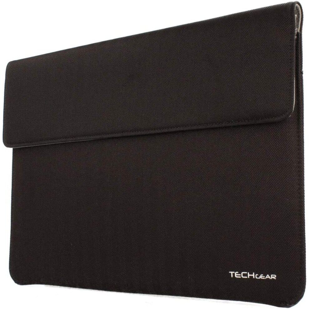 TECHGEAR Ultra Slim [Tweed Effect] Laptop Envelope Sleeve Case Cover with Pocket fits Apple MacBook Air 11 Inch, Macbook 12...