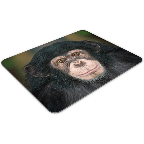 Chimpanzee Portrait Mouse Mat Pad - Ape Monkey Dad Son Fun Computer #14240 2
