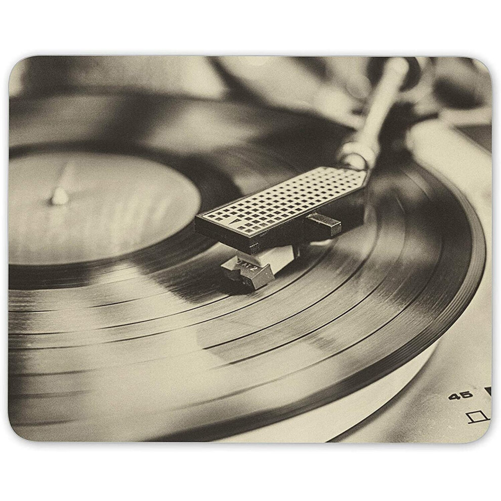 Vinyl Record Turntable Mouse Mat Pad - Music Retro Dad Dj Computer #14216 7625897008811