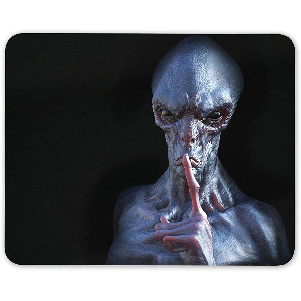 Creepy Alien Mouse Mat Pad - Scary Aliens Ufo Abduction Pc Computer #14116 7625906587214