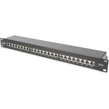 Patch panel - Digitus - DN-91624S-EA-B - Cat6a - RJ-45 - 24 portas - 1U