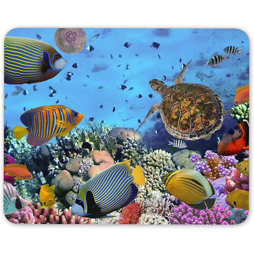 Reef Mouse Mat Pad - Fish Aquarium Tropical Sea Fun Gift Pc Computer #8475 Coral 7625891674456