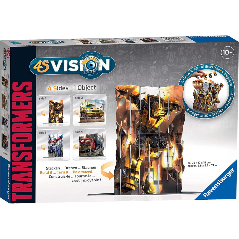 Ravensburger 4S Vision Transformers Cats Slot Fit 3D Puzzle [Optimus Prime & Bumblebee]