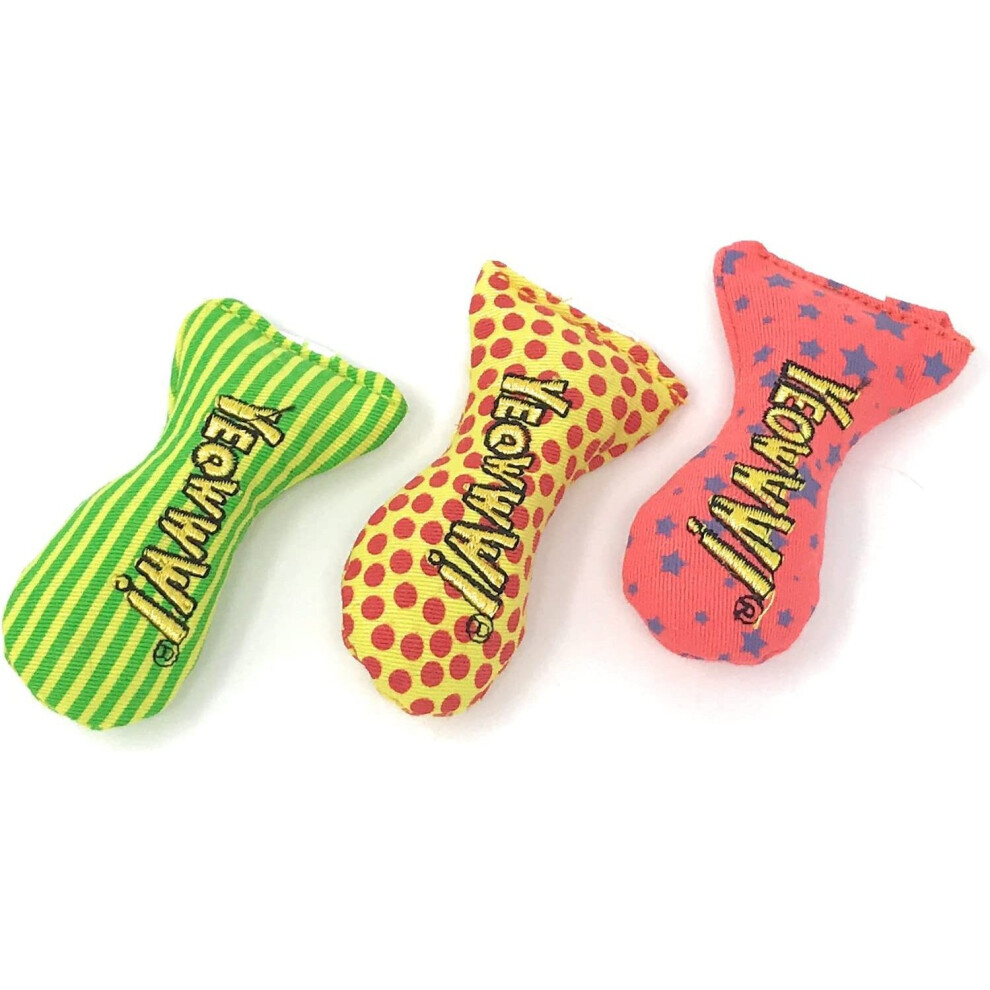 YEOWWW catnip toys for cats - organic very strong catnip fish stinkies sardines cat toys with catnip pack of 3, colourful...