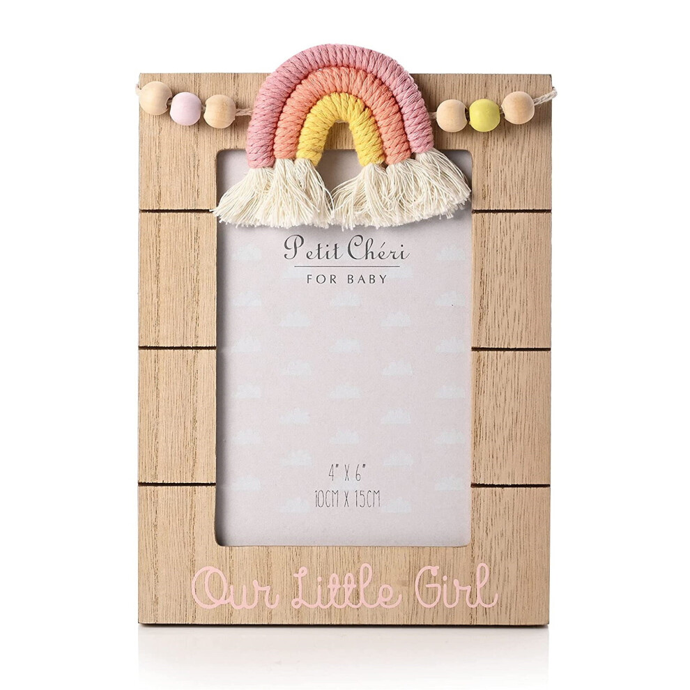 Widdop Petit Cheri Macrame Rainbow Nursery Decor Baby Girl Photo Frame
