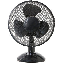 Pro-Elec 9" Desk Fan Black, Two Speeds Oscillating Table top - Cool air