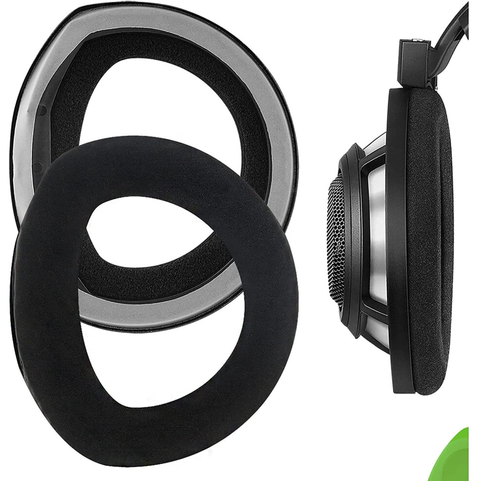 Geekria Black Comfort Velour Replacement Ear Pads For Sennheiser Hd800 Headphones Ear Cushions, Headset Earpads, Ear Cups Repair...