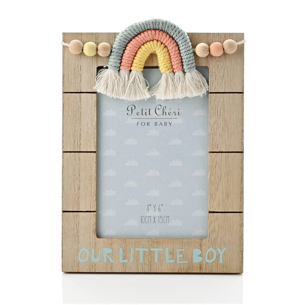 Widdop Petit Cheri Macrame Rainbow Nursery Decor Baby Boy Photo Frame