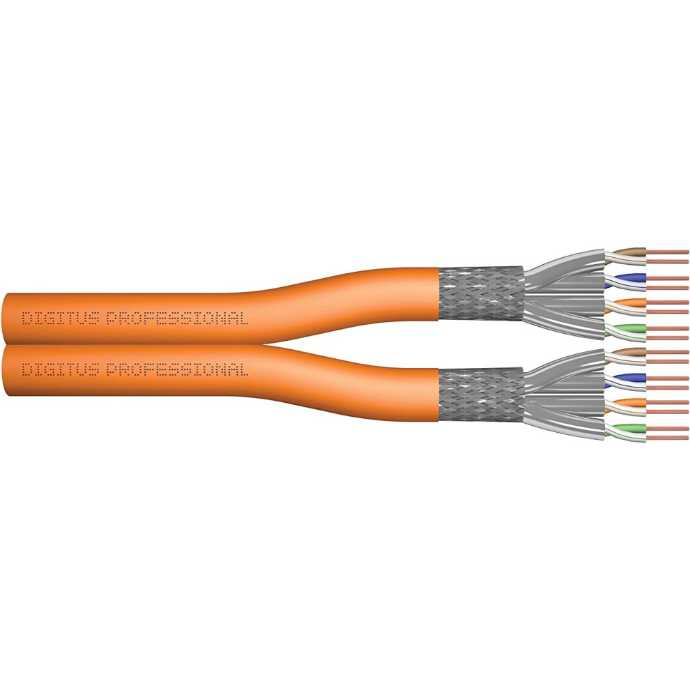 Digitus Network Installation Cable Cat-5E Cat-6 Cat-6A Cat-7 Cat-7A 100M Orange 4016032392118