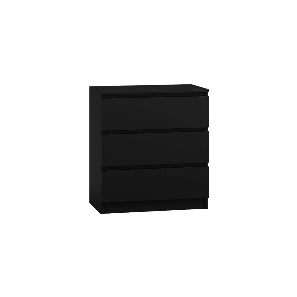 (3 Drawer) MODERN - Black Chest Of Drawers Bedroom Furniture Storage Bedside 2 to 8 Drawers