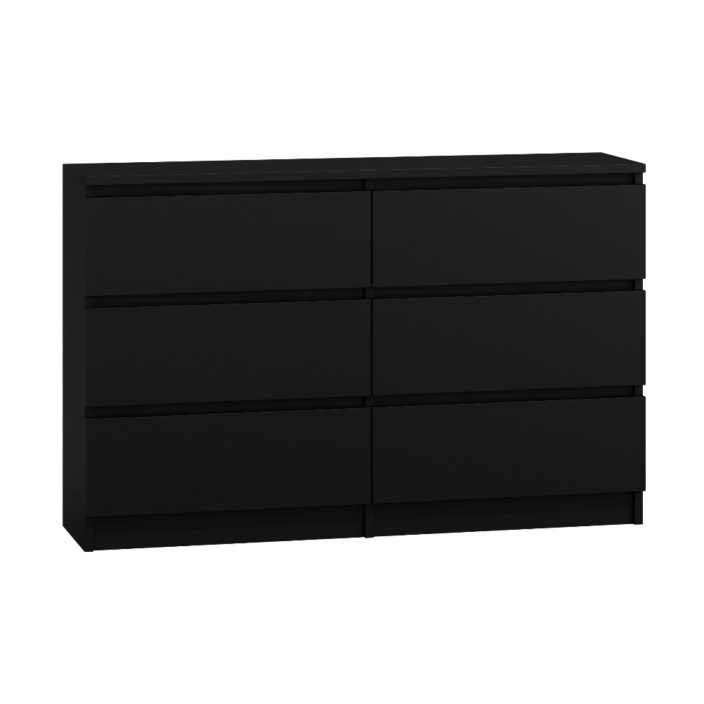 (6 Drawer) MODERN - Black Chest Of Drawers Bedroom Furniture Storage Bedside 2 to 8 Drawers