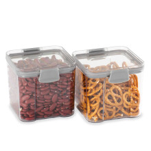 (700ML) LIVIVO 2x Containers Airtight Food Storage Kitchen Accessories Cereal Tub Lid Stackable