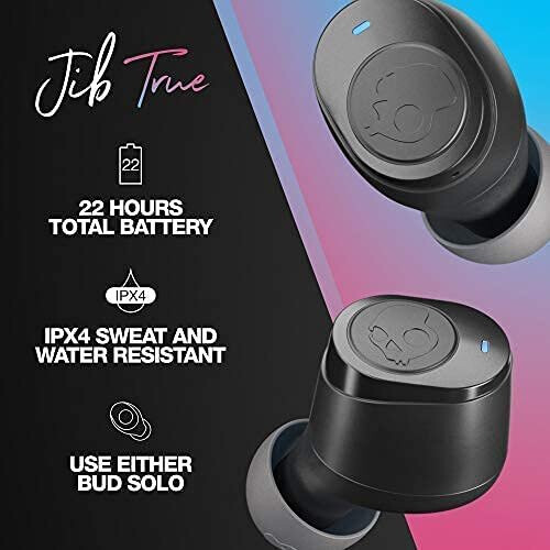 Skullcandy Skullcandy Jib True Wireless Earphone Buds Black Google Siri Bluetooth 2