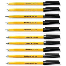 Staedtler Stick 430 hieno kuulak  rkikyn  , 0,3 mm musta tavallinen mustevirtaus (10 kappaleen pakkaus)