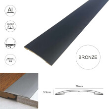 (Bronze, 0.9m) CAS 38mm Self Adhesive Euro Threshold Cover Strip Tile Wood Vinyl