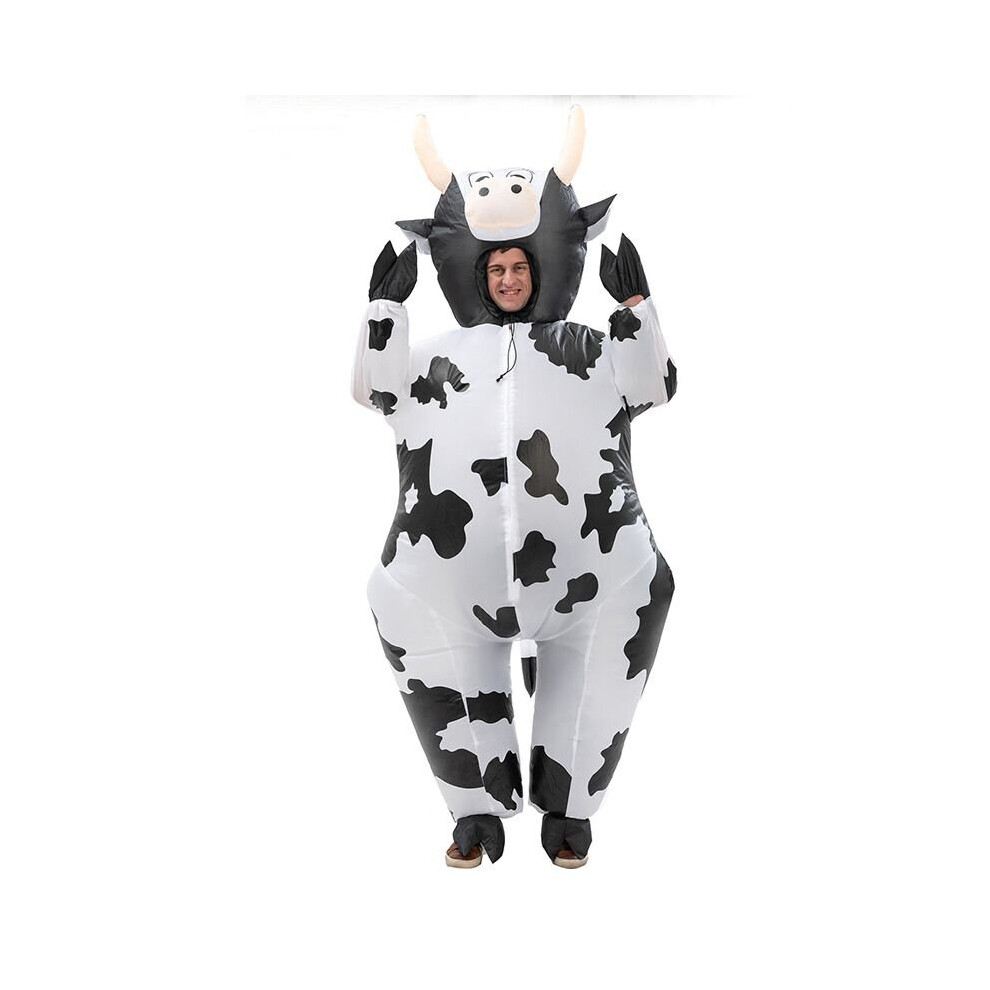 (Cow) Fun Inflatable Animal Costume Halloween Cosplay Carnival Masquerade Set