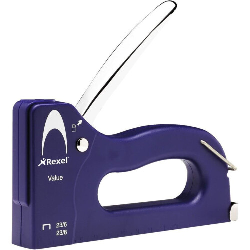 Rexel Value Tacker with Ruler (Blue)