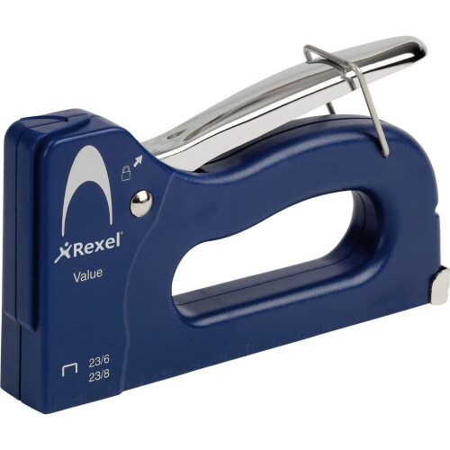Rexel Value Tacker with Ruler (Blue) 1