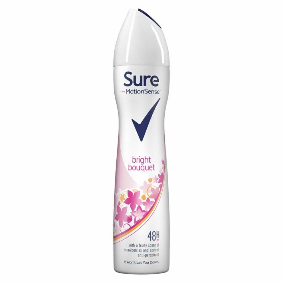 Sure Women Motion Sense Antiperspirant Deodorant, Bright Bouquet, 250ml