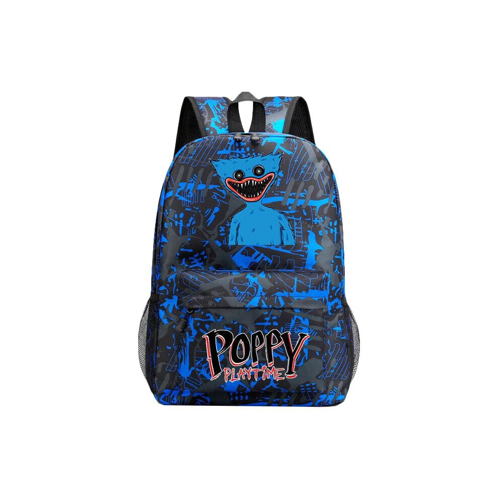 (Pattern) Poppy Playtime Huggy Wuggy Cartoon Pattern Backpack Schoolbag Unisex Travel Bag Multicoloured