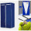 Vivo Single Canvas Fabric Wardrobe Rail Clothes Storage Cupboard Student Flat Closet 1