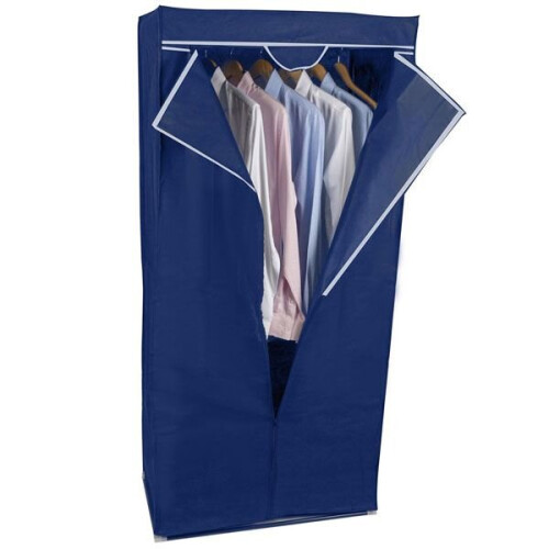 Vivo Single Canvas Fabric Wardrobe Rail Clothes Storage Cupboard Student Flat Closet 2