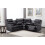 (Black) Washington Leather Corner Recliner Sofa 1