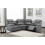 (Grey) Washington Leather Corner Recliner Sofa 1