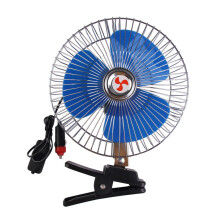 (Blue) 12V Car Fan Cool Fan Strong Wind Low Noise Auto Summer Truck Vehicle